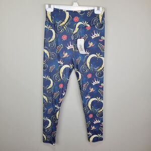 JAAM Crowns And Roses Print Polyester Spandex Ankle‎ Leggings One Size Fits All